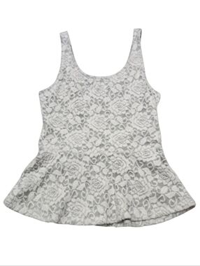 Express Super Soft Lace Peplum Tank Top Women's Size Small
